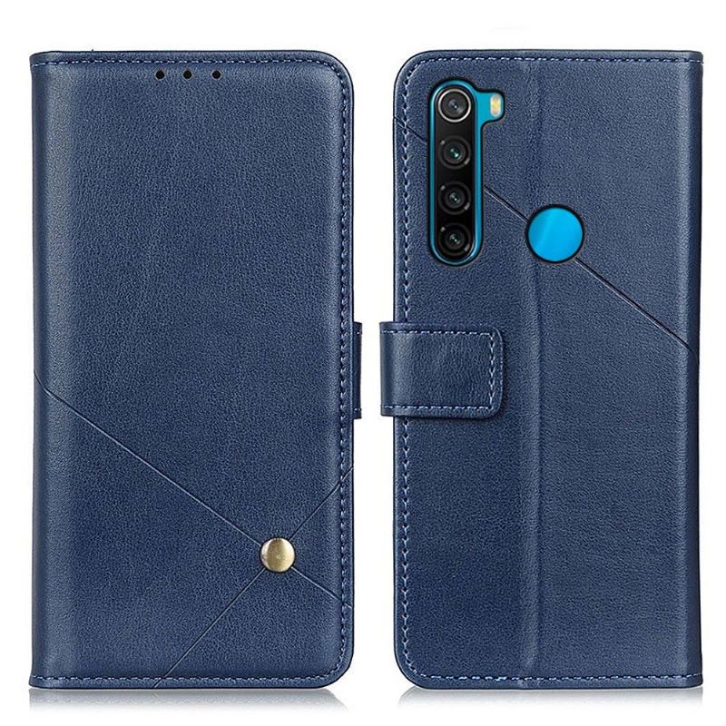 Lederhüllen Für Xiaomi Redmi Note 8 2021 Flip Case Überschlag Aus Kunstleder Mit Niete