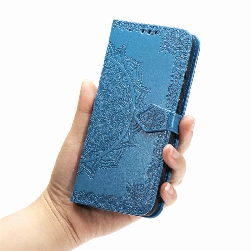 Lederhüllen Für Xiaomi Redmi Note 8 2021 Schutzhülle Mandala-relief Aus Kunstleder