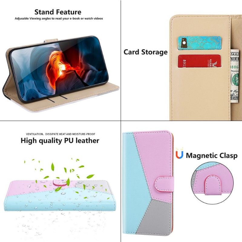 Flip Case Für Xiaomi Mi 11 Lite 5G NE / Mi 11 Lite / Mi 11 Lite 5G Dreifarbiges Kunstleder