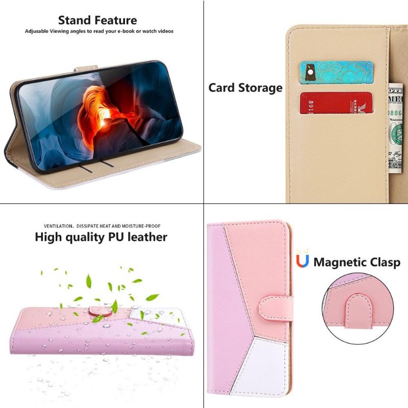 Flip Case Für Xiaomi Mi 11 Lite 5G NE / Mi 11 Lite / Mi 11 Lite 5G Dreifarbiges Kunstleder