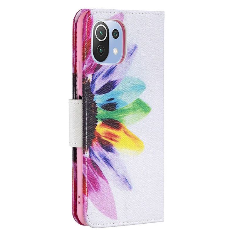 Flip Case Für Xiaomi Mi 11 Lite 5G NE / Mi 11 Lite / Mi 11 Lite 5G Flip Case Farbige Blütenblätter