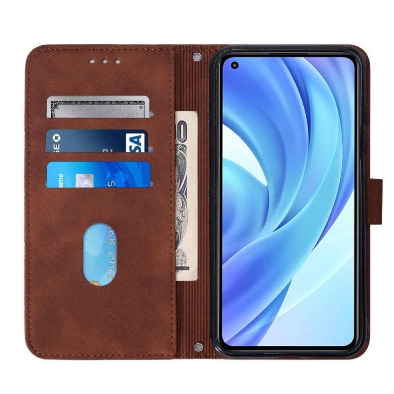 Flip Case Für Xiaomi Mi 11 Lite 5G NE / Mi 11 Lite / Mi 11 Lite 5G Geometrisches Design In Lederoptik