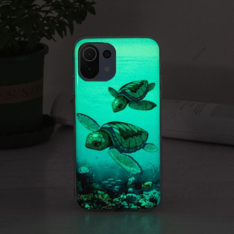 Handyhülle Für Xiaomi Mi 11 Lite 5G NE / Mi 11 Lite / Mi 11 Lite 5G Fluoreszierende Schildkröten