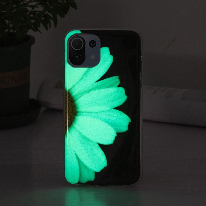 Handyhülle Für Xiaomi Mi 11 Lite 5G NE / Mi 11 Lite / Mi 11 Lite 5G Fluoreszierendes Gänseblümchen