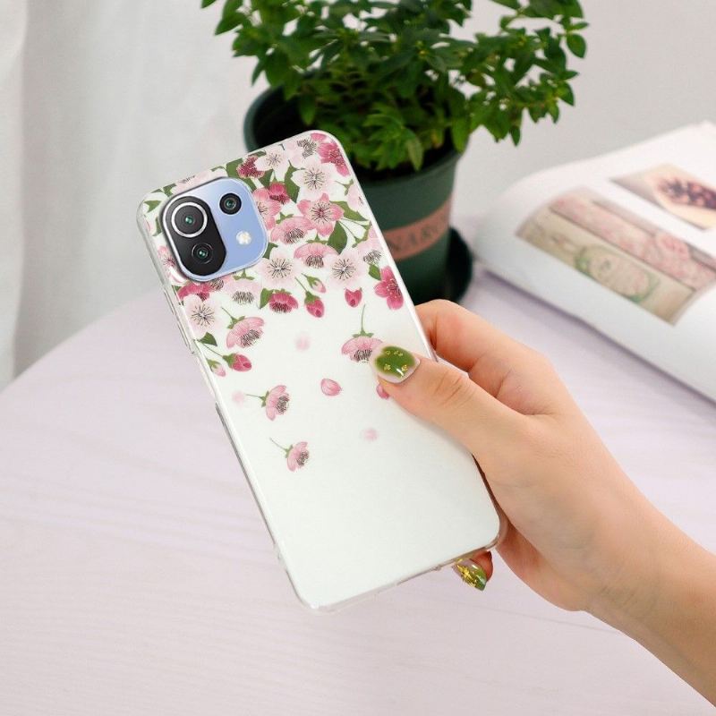 Handyhülle Für Xiaomi Mi 11 Lite 5G NE / Mi 11 Lite / Mi 11 Lite 5G Schutzhülle Fluoreszierende Blumen