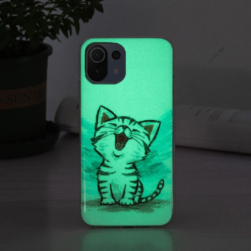 Handyhülle Für Xiaomi Mi 11 Lite 5G NE / Mi 11 Lite / Mi 11 Lite 5G Schutzhülle Fluoreszierender Chatinhalt