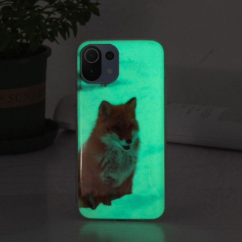 Hülle Für Xiaomi Mi 11 Lite 5G NE / Mi 11 Lite / Mi 11 Lite 5G Fluoreszierender Rotfuchs