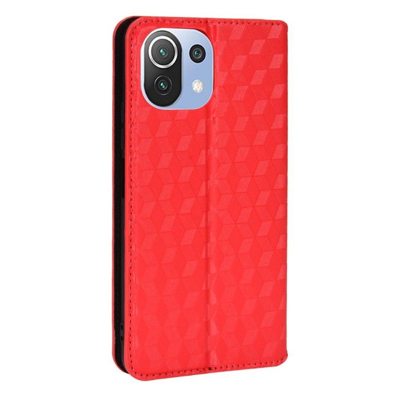 Lederhüllen Für Xiaomi Mi 11 Lite 5G NE / Mi 11 Lite / Mi 11 Lite 5G Flip Case Designgeometrie