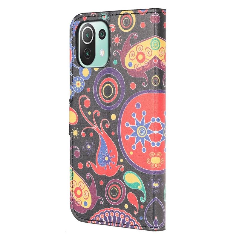 Lederhüllen Für Xiaomi Mi 11 Lite 5G NE / Mi 11 Lite / Mi 11 Lite 5G Paisley-blume