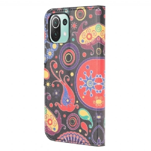 Lederhüllen Für Xiaomi Mi 11 Lite 5G NE / Mi 11 Lite / Mi 11 Lite 5G Paisley-blume