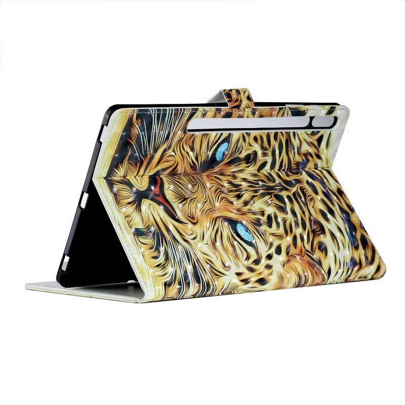 Flip Case Für Samsung Galaxy Tab S8 Plus / Tab S7 Plus Tiger-kunst