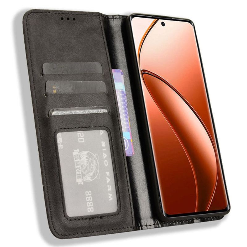 Flip Case Für Realme 12 Pro / 12 Pro Plus Retro-textur