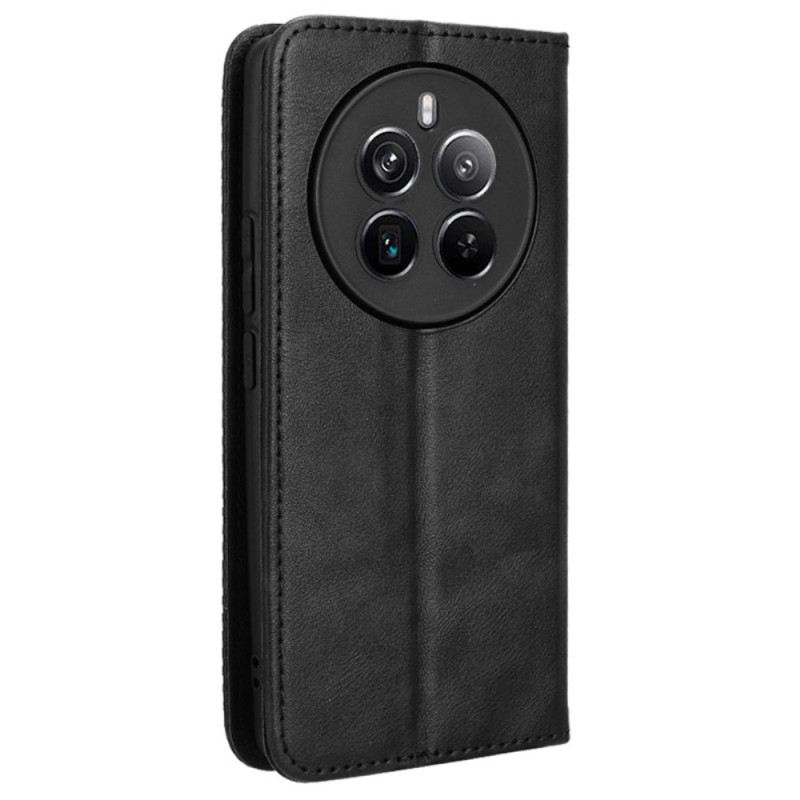 Flip Case Für Realme 12 Pro / 12 Pro Plus Retro-textur