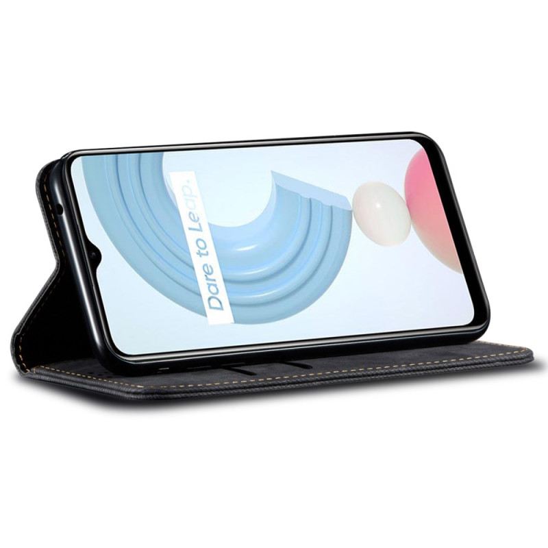 Flip Case Realme 12 Pro / 12 Pro Plus Jeansstoff