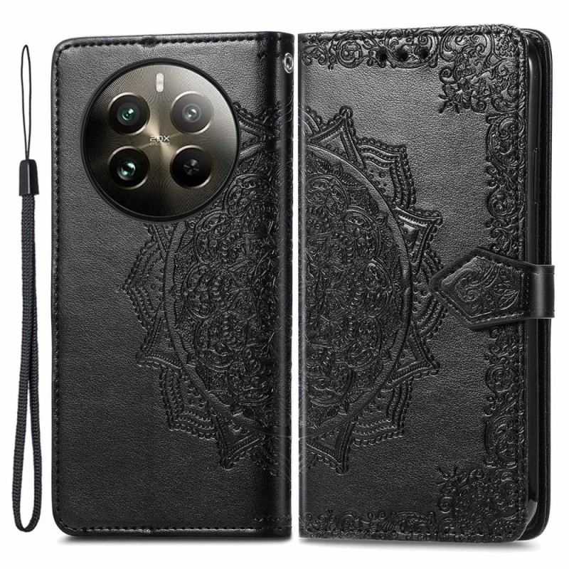 Lederhüllen Realme 12 Pro / 12 Pro Plus Handyhülle Barockes Mandala