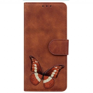 Flip Case Für Realme C31 Schmetterling Aus Kunstleder