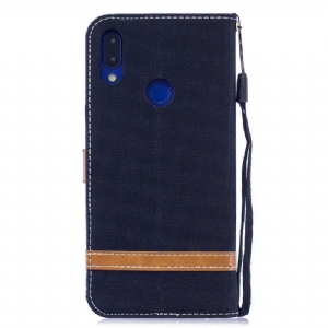 Flip Case Für Xiaomi Redmi Note 7 Kartenhalter Stoffbezug