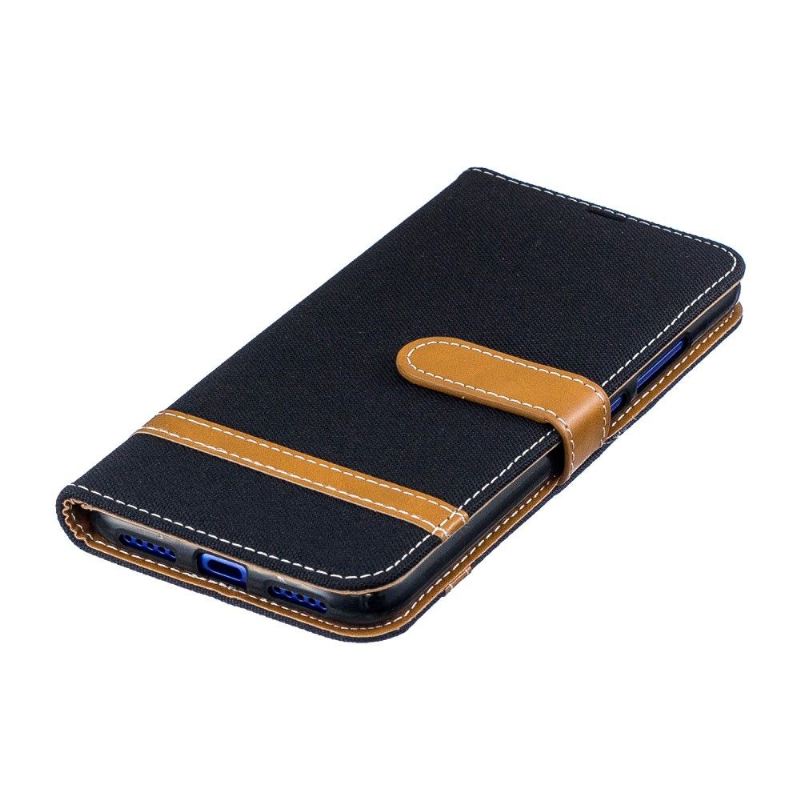 Flip Case Für Xiaomi Redmi Note 7 Kartenhalter Stoffbezug