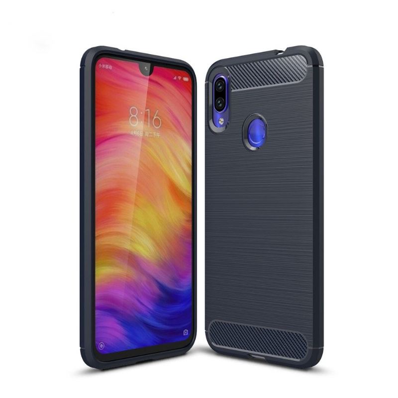 Handyhülle Für Xiaomi Redmi Note 7 Karbongebürstetes Gel