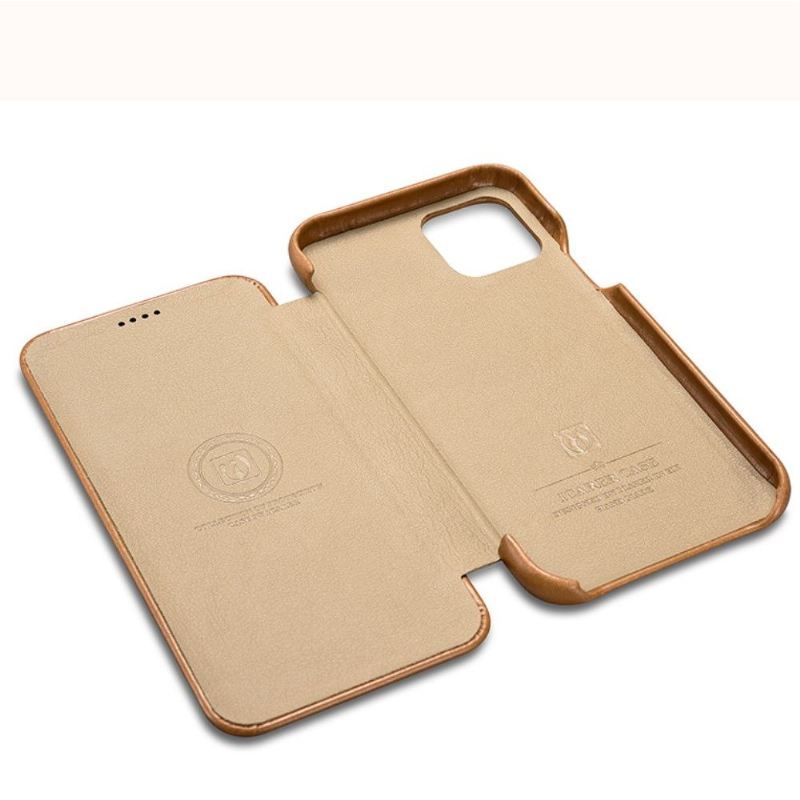 Flip Case Für iPhone 11 Pro Max Icarer Echtes Leder