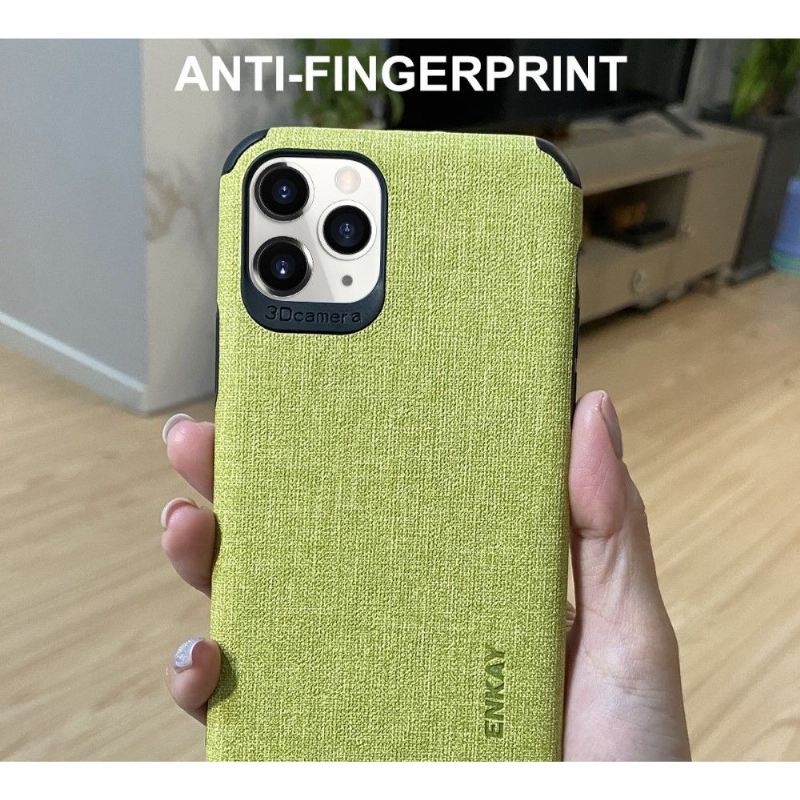 Hülle Für iPhone 11 Pro Max Canvas-effekt + Gehärtete Glasfolie