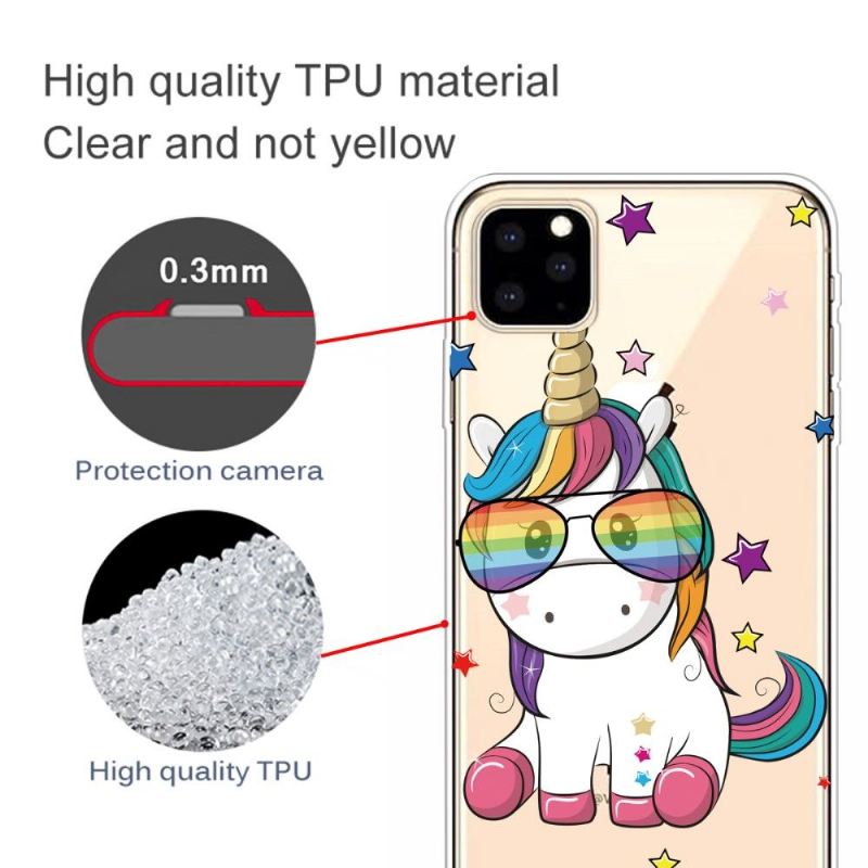 Hülle Für iPhone 11 Pro Max Einhorn Mit Brille