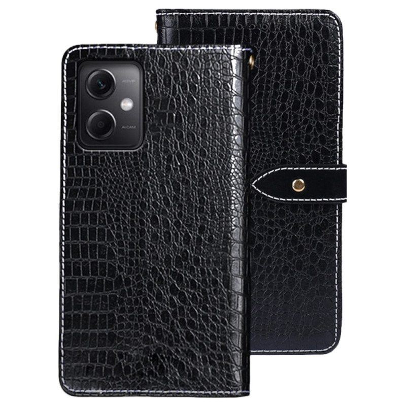 Flip Case Für Xiaomi Redmi Note 12 5G Idewei Krokodil