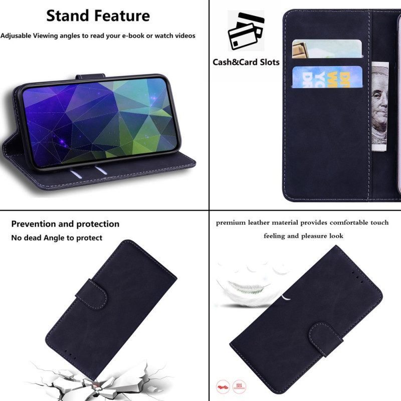 Flip Case Für Xiaomi Redmi Note 12 5G Kunstleder. Einfarbig