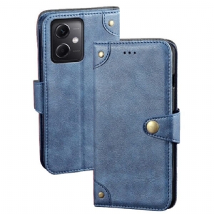 Flip Case Für Xiaomi Redmi Note 12 5G Magnetischer Knopf