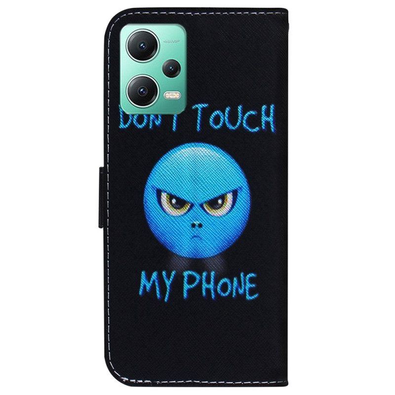 Flip Case Für Xiaomi Redmi Note 12 5G Mit Kordel Lanyard-emoji-telefon