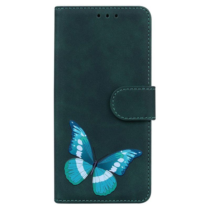 Flip Case Für Xiaomi Redmi Note 12 5G Schmetterlingsdesign