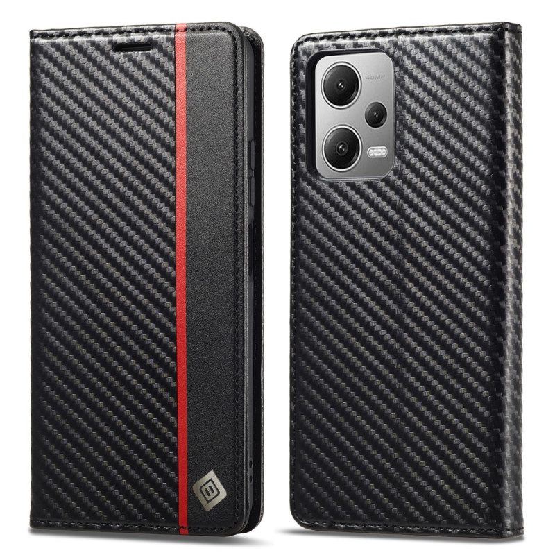 Schutzhülle Für Xiaomi Redmi Note 12 5G Flip Case Kohlefaser Lc.imeeke