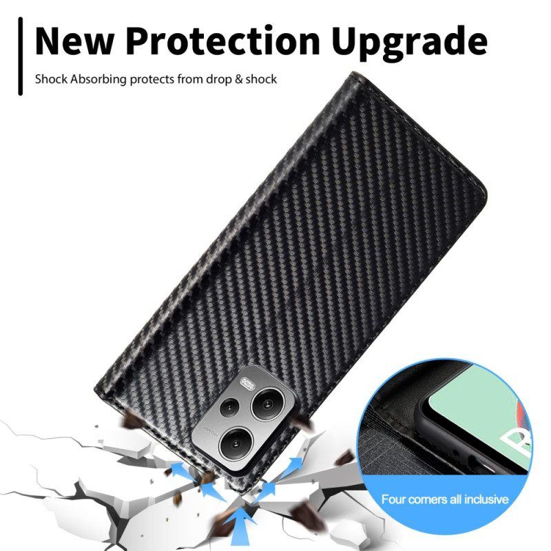 Schutzhülle Für Xiaomi Redmi Note 12 5G Flip Case Kohlefaser Lc.imeeke