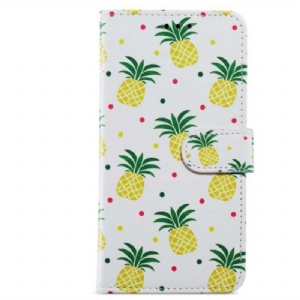 Flip Case Für Moto G73 5G Mit Kordel Riemchen-ananas