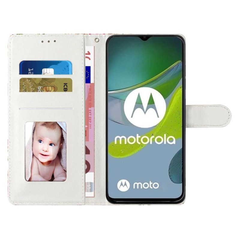 Flip Case Für Moto G73 5G Mit Kordel Riemchen-ananas