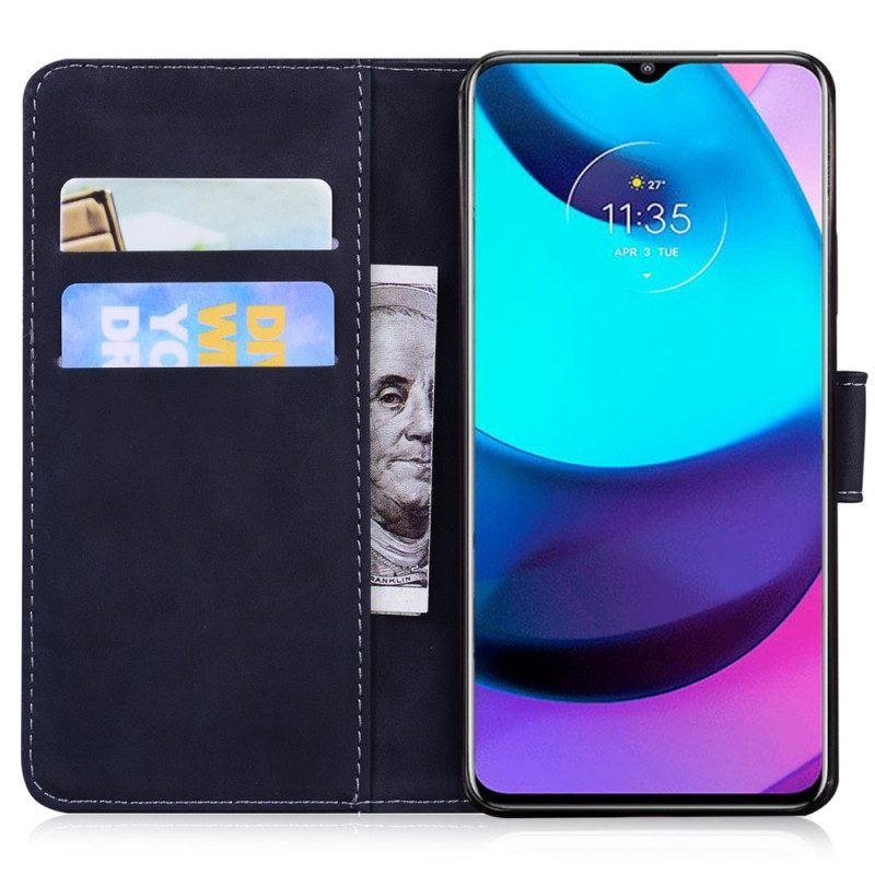 Flip Case Für Moto G73 5G Schmetterlingsdesign