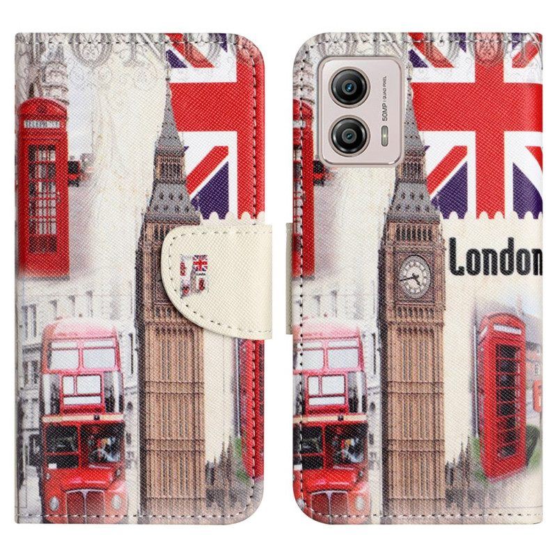 Lederhüllen Für Moto G73 5G Londoner Leben