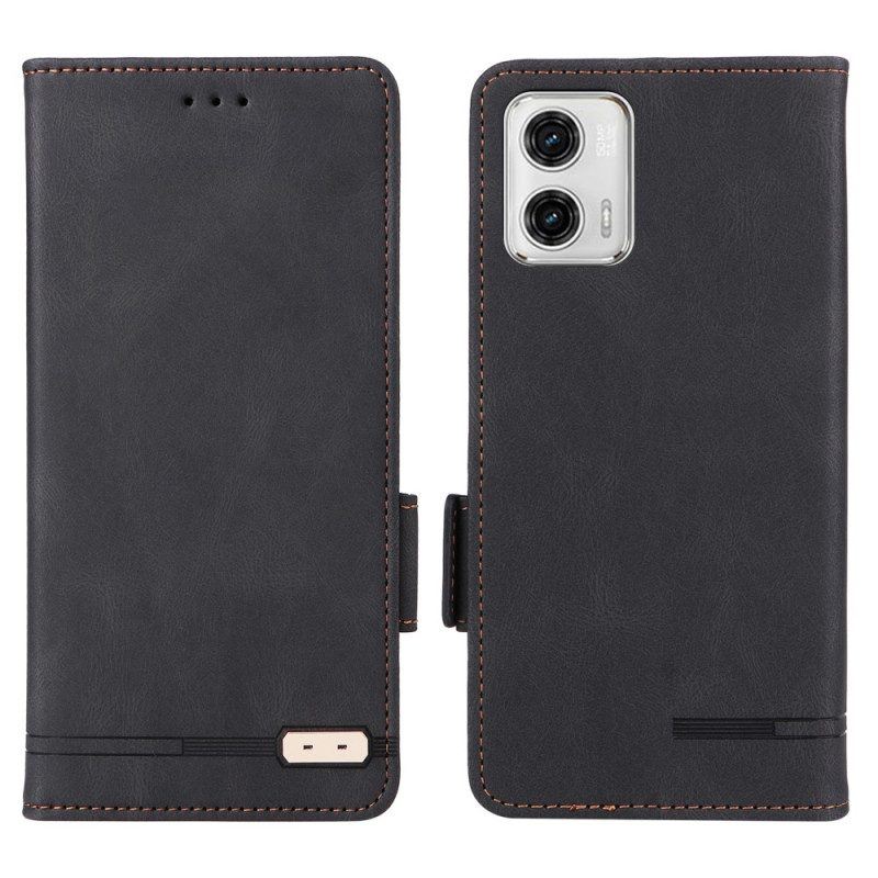 Schutzhülle Für Moto G73 5G Flip Case Lederstruktur