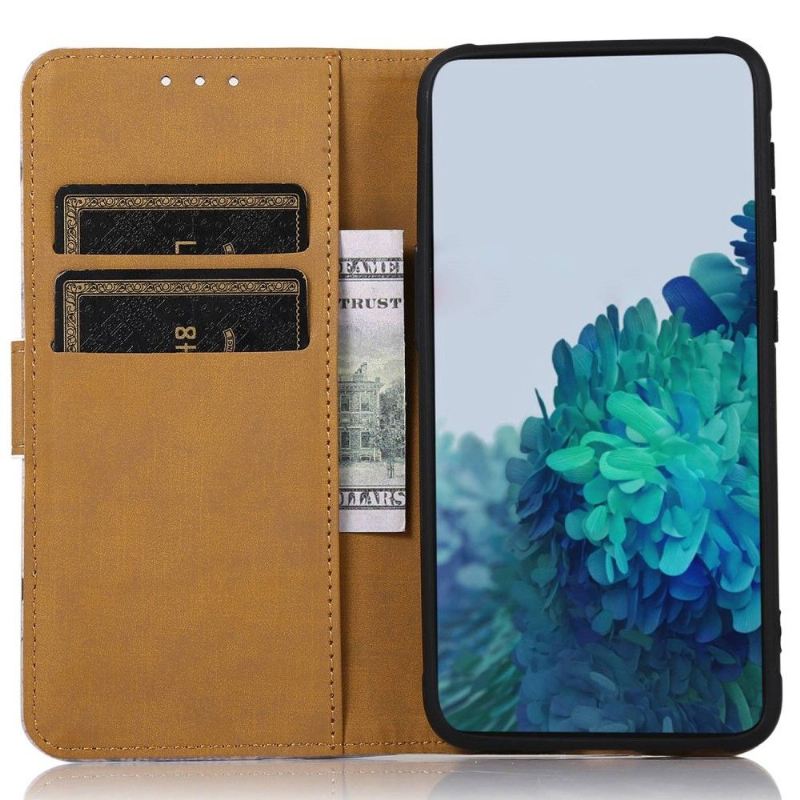 Flip Case Für Samsung Galaxy M13 Blauer Baum