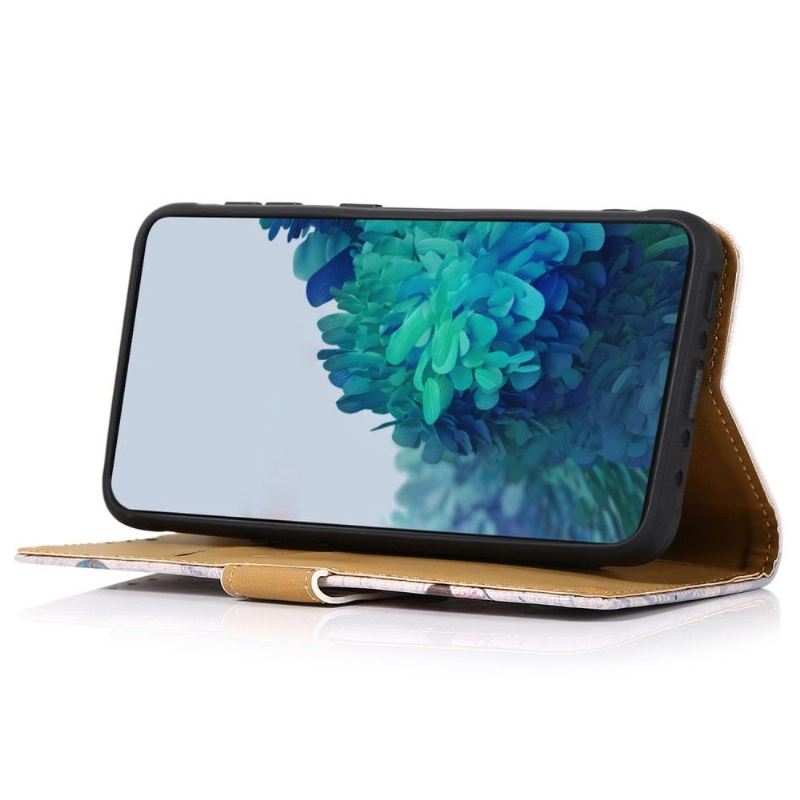 Flip Case Für Samsung Galaxy M13 Blauer Baum