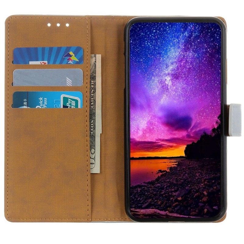 Flip Case Für Samsung Galaxy M13 Einfaches Kunstleder