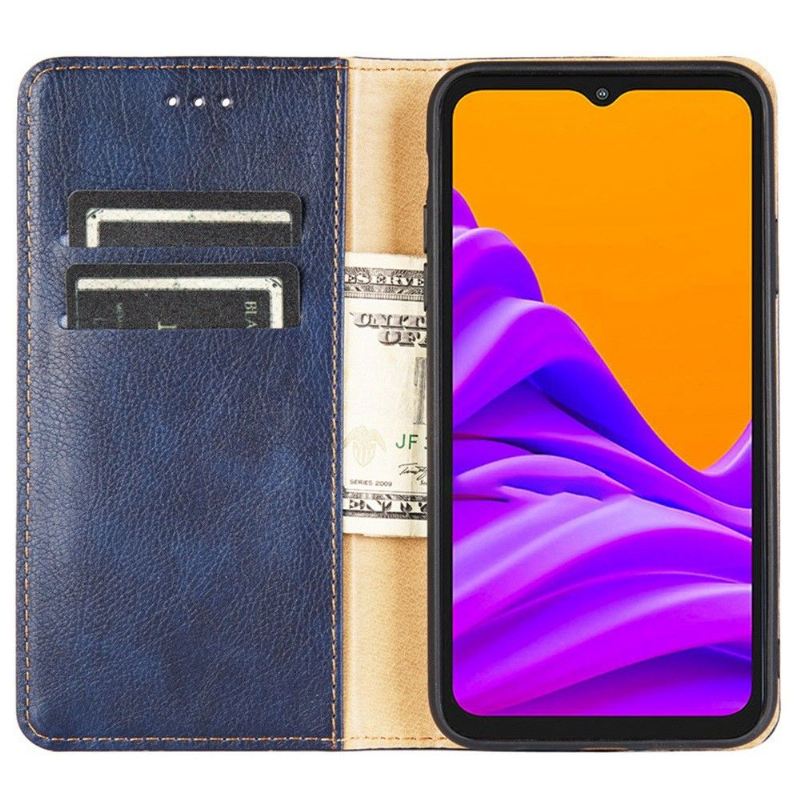 Handyhülle Für Samsung Galaxy M13 Flip Case Reines Kunstleder