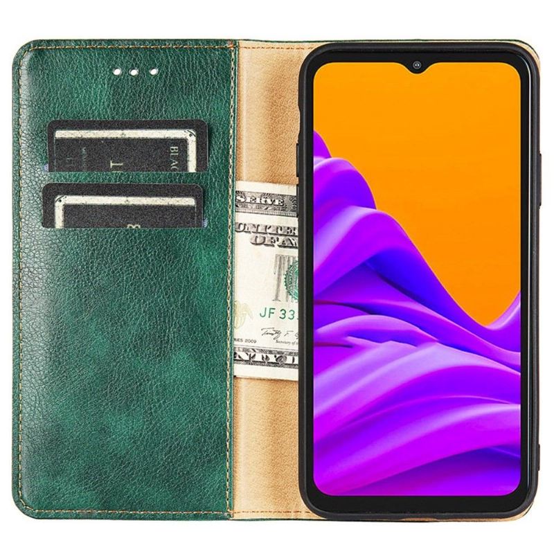 Handyhülle Für Samsung Galaxy M13 Flip Case Reines Kunstleder