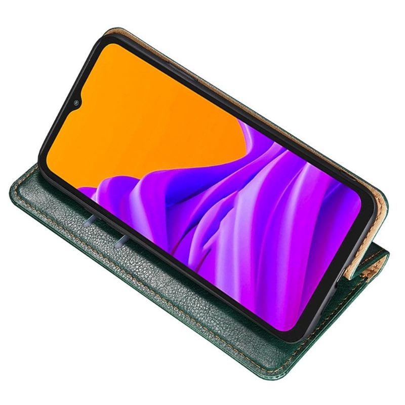 Handyhülle Für Samsung Galaxy M13 Flip Case Reines Kunstleder