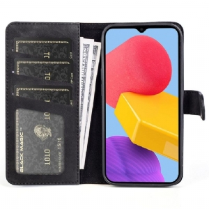 Lederhüllen Für Samsung Galaxy M13 Flip Case Zweifarbiger Folio-ständer