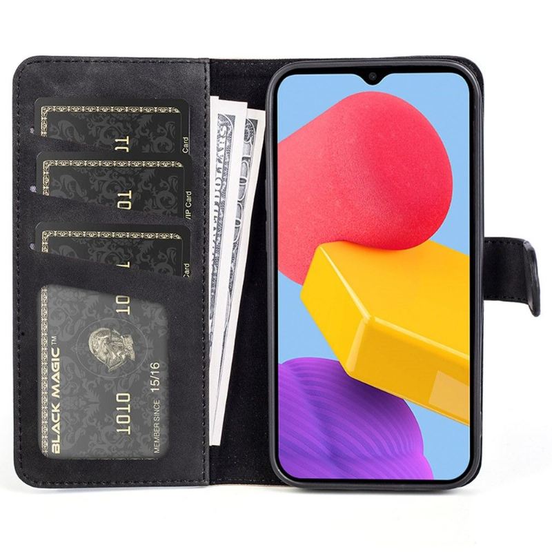 Lederhüllen Für Samsung Galaxy M13 Flip Case Zweifarbiger Folio-ständer