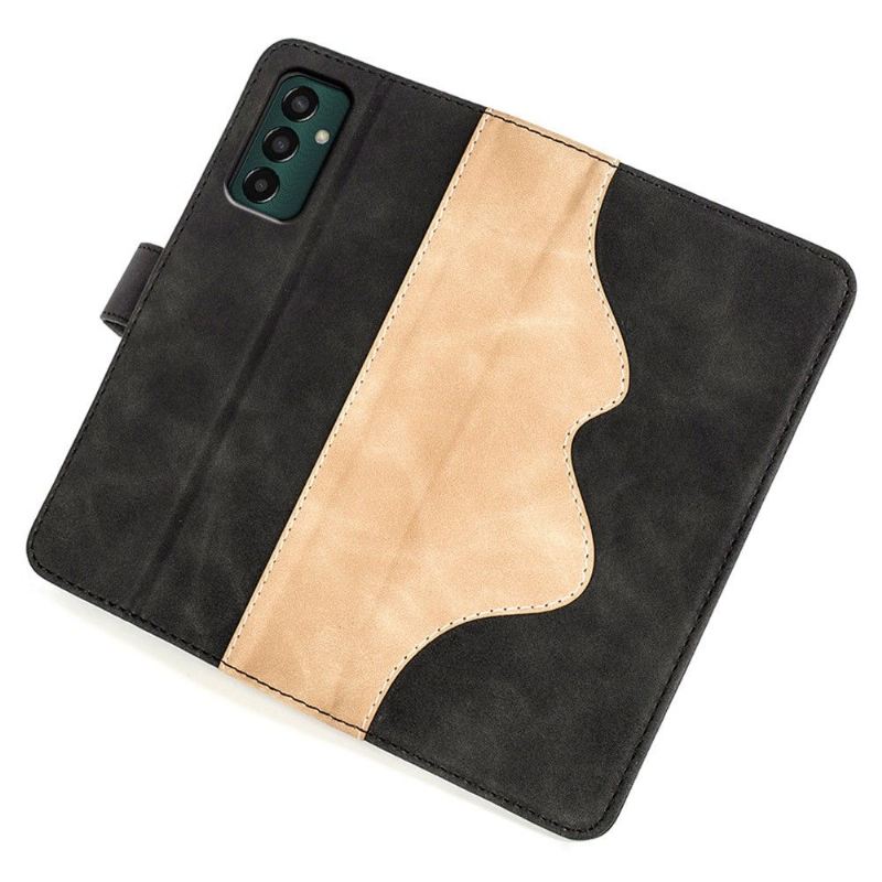 Lederhüllen Für Samsung Galaxy M13 Flip Case Zweifarbiger Folio-ständer