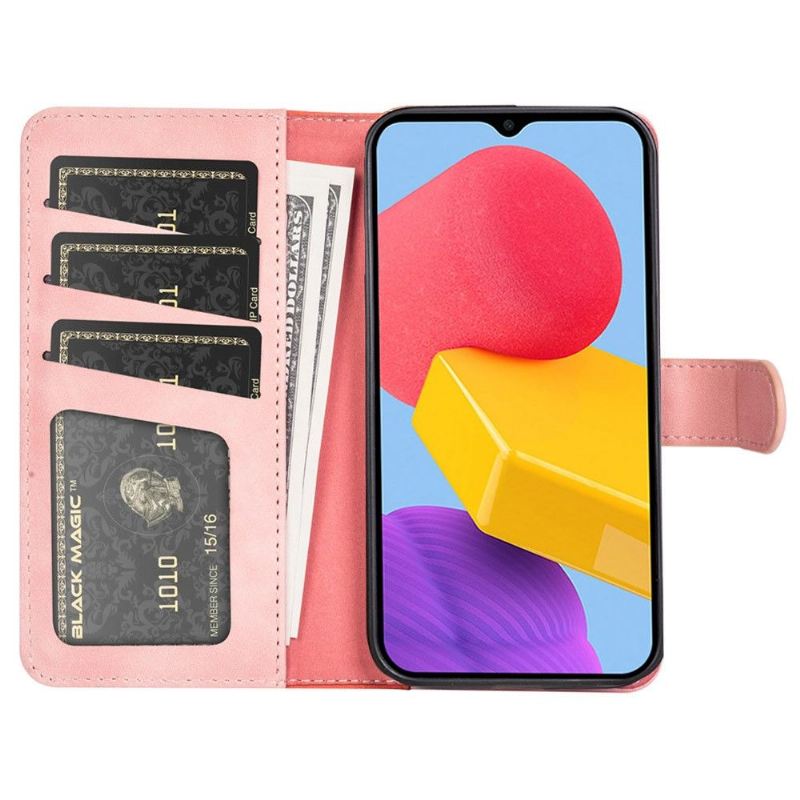 Lederhüllen Für Samsung Galaxy M13 Flip Case Zweifarbiger Folio-ständer