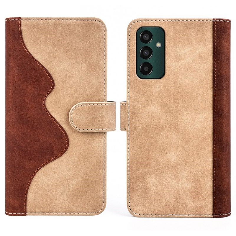 Lederhüllen Für Samsung Galaxy M13 Flip Case Zweifarbiger Folio-ständer