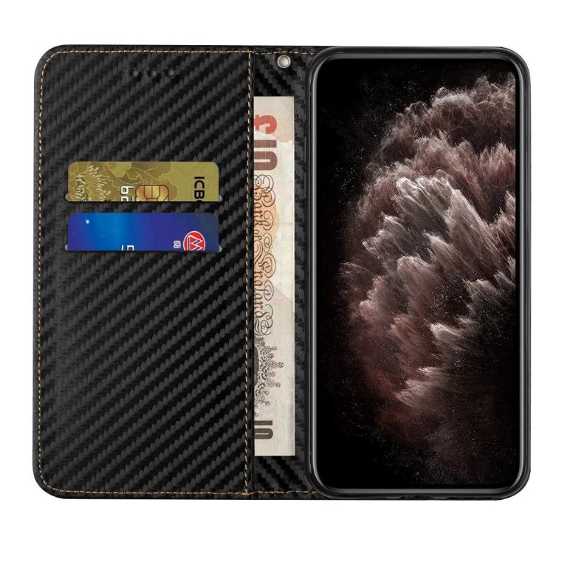 Flip Case Für Nokia 3.4 / Nokia 5.4 Kohlefaser